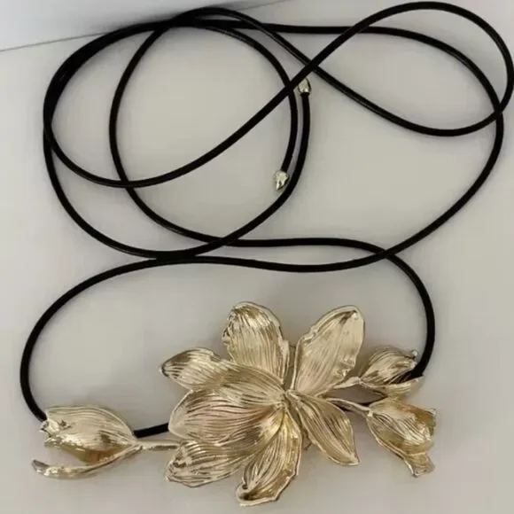 Anthropologie Flower 3d Cord Adjustable Belt | NWOT - Picture 6 of 9